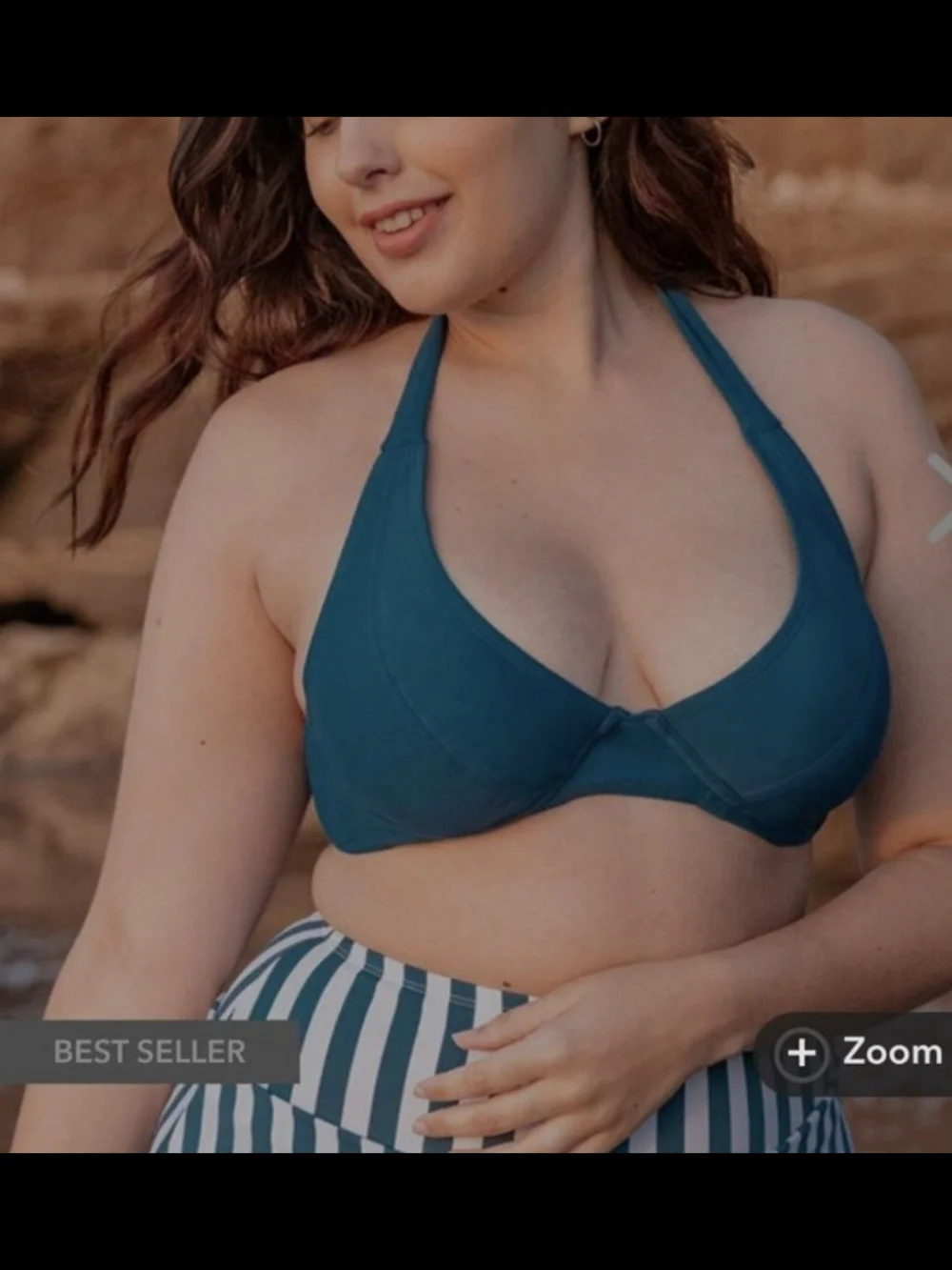 Blue Halter Underwire Bikini Top and Skirt- Women's Swim - Picture 3 of 3